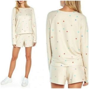 Wildfox 2-Piece Pajama Short Set/Oatmeal